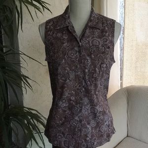 Columbia Sleeveless Button Up Blouse